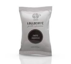 100 Capsule Lollo Caffè Miscela Nera Compatibili Bialetti