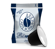 100 Capsule Caffe' Borbone Respresso Miscela Blu Compatibili Nespresso 