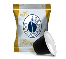 100 Capsule Caffe' Borbone Respresso Miscela Oro Compatibili Nespresso 