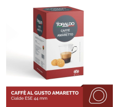 18 cialde di caffè Toraldo aromatizzato al gusto amaretto