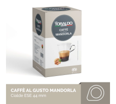 18 cialde di caffè Toraldo aromatizzato al gusto mandorla