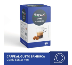 18 cialde di caffè Toraldo aromatizzato al gusto sambuca
