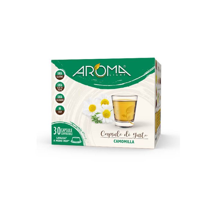 30 Capsule di Camomilla Aroma Light Compatibili Lavazza A Modo Mio 30 Capsule di Camomilla Aroma Light Compatibili Lavazza A Modo Mio