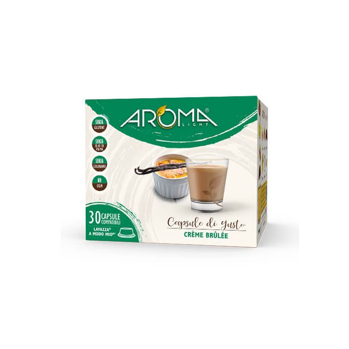 30 Capsule di Crème Brûlée Aroma Light compatibili Lavazza A Modo Mio 30 Capsule di Crème Brûlée Aroma Light compatibili Lavazza A Modo Mio