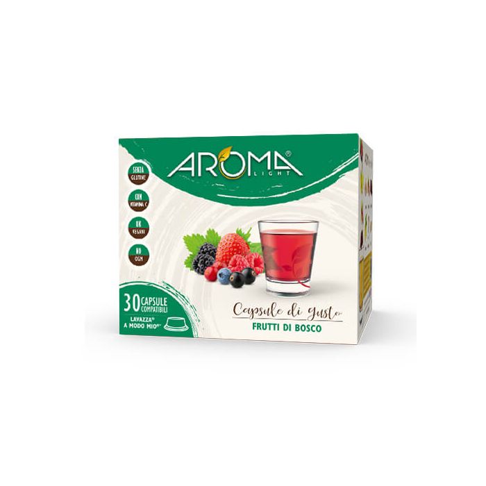 30 Capsule di Frutti di Bosco Aroma Light compatibili Lavazza A Modo Mio 30 Capsule di Frutti di Bosco Aroma Light compatibili Lavazza A Modo Mio