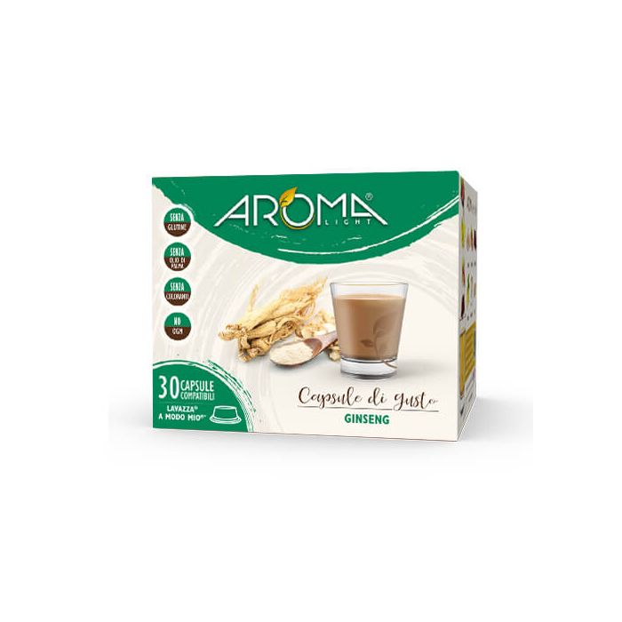 30 Capsule di Caffè Ginseng Aroma Light compatibili Lavazza A Modo Mio 30 Capsule di Caffè Ginseng Aroma Light compatibili Lavazza A Modo Mio