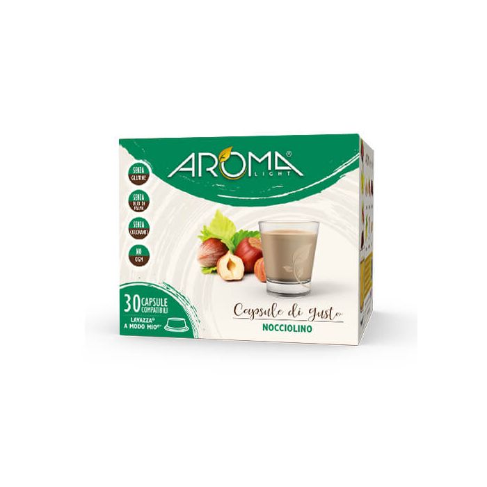 30 Capsule di Nocciolino Aroma Light Compatibili Lavazza A Modo Mio