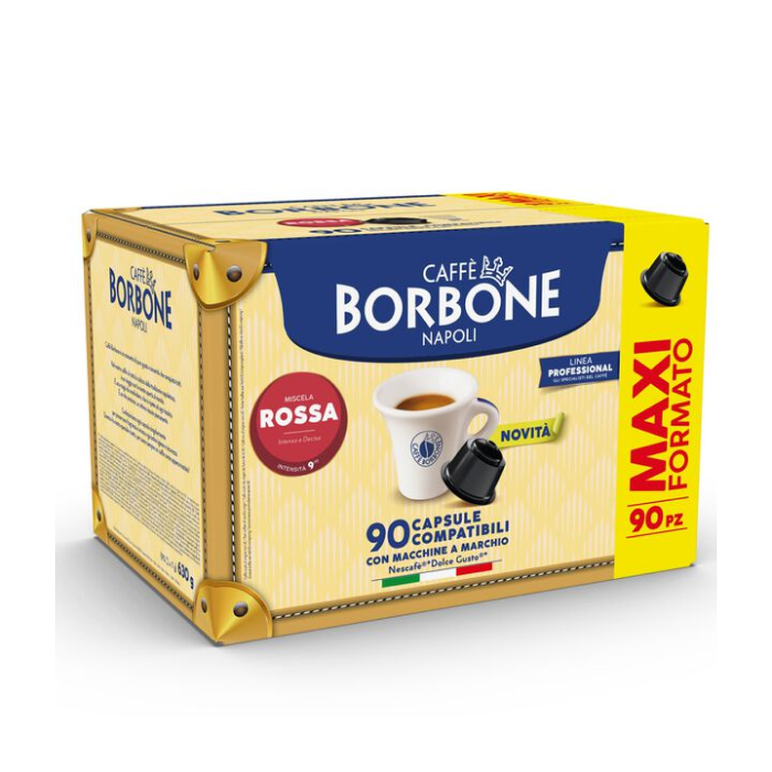 90 Capsule Borbone Dolce Re miscela Rossa compatibili Dolce Gusto 90 Capsule Borbone Dolce Re miscela Rossa compatibili Dolce Gusto