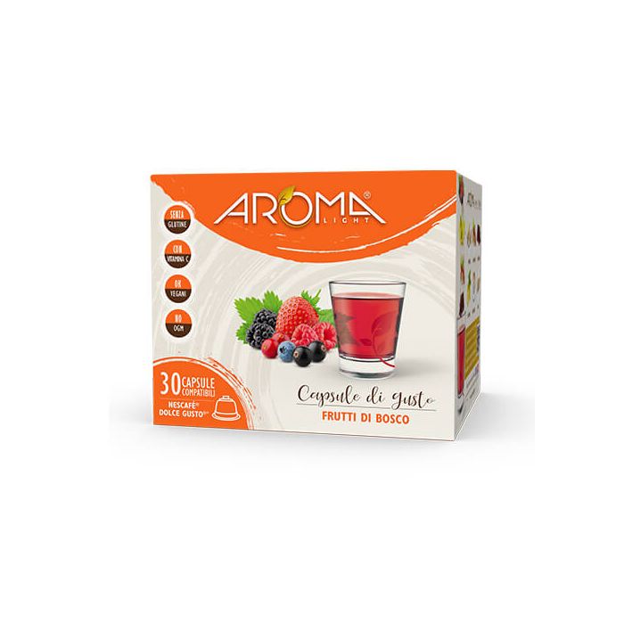 30 Capsule di Frutti di Bosco Aroma Light compatibili Dolce Gusto 30 Capsule di Frutti di Bosco Aroma Light compatibili Dolce Gusto