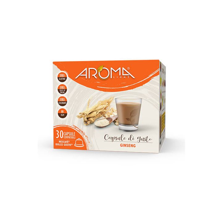 30 Capsule di Caffè Ginseng Aroma Light Compatibili Dolce Gusto 30 Capsule di Caffè Ginseng Aroma Light Compatibili Dolce Gusto