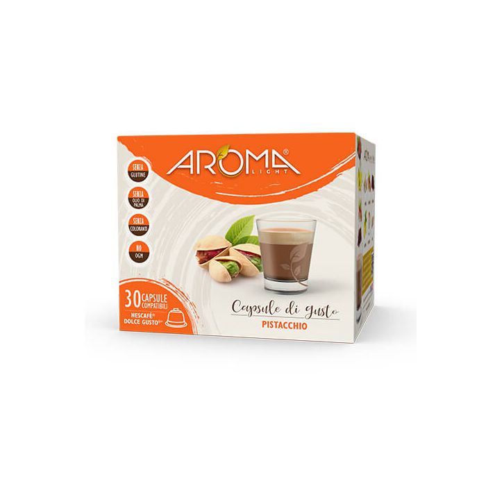 30 Capsule di Pistacchio Aroma Light compatibili Dolce Gusto 30 Capsule di Pistacchio Aroma Light compatibili Dolce Gusto