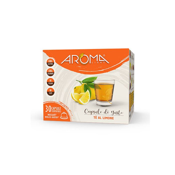 30 Capsule di Tè al Limone Aroma Light compatibili Dolce Gusto 30 Capsule di Tè al Limone Aroma Light compatibili Dolce Gusto