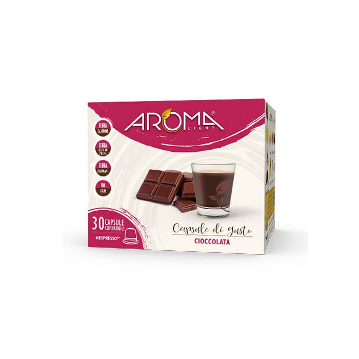30 Capsule di Cioccolata Aroma Light Compatibili Nespresso 30 Capsule di Cioccolata Aroma Light Compatibili Nespresso