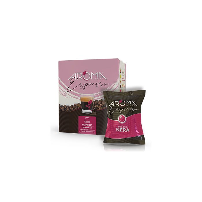 100 Capsule Aroma Light Miscela Nera compatibili Nespresso 100 Capsule Aroma Light Miscela Nera compatibili Nespresso