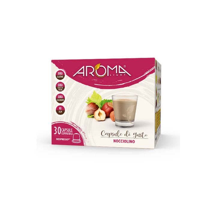 30 Capsule di Nocciolino Aroma Light Compatibili Nespresso