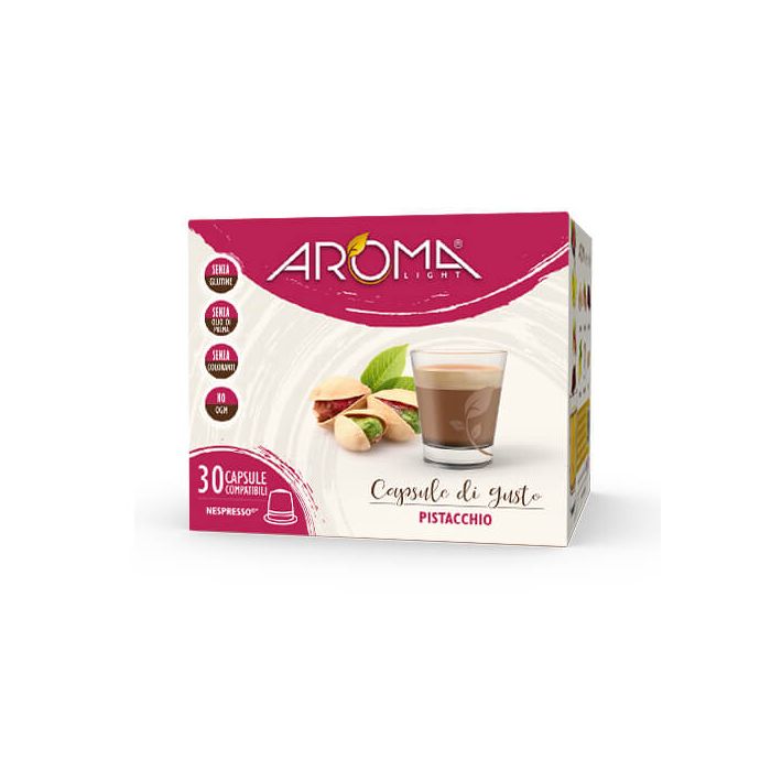 30 Capsule di Pistacchio Aroma Light compatibili Nespresso 30 Capsule di Pistacchio Aroma Light compatibili Nespresso