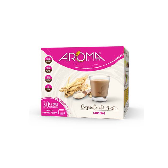 30 Capsule di Caffè Ginseng Aroma Light Compatibili Espresso Point 30 Capsule di Caffè Ginseng Aroma Light Compatibili Espresso Point