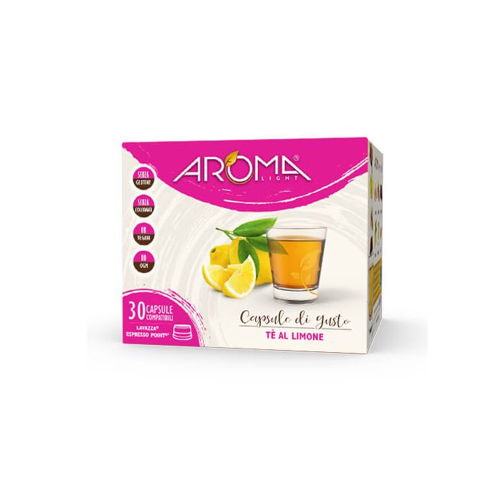 30 Capsule di Tè al Limone Aroma Light compatibili Espresso Point 30 Capsule di Tè al Limone Aroma Light compatibili Espresso Point