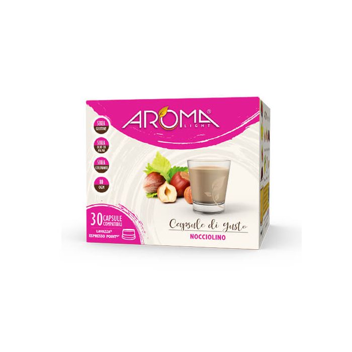 30 Capsule di Nocciolino Aroma Light Compatibili Espresso Point 30 Capsule di Nocciolino Aroma Light Compatibili Espresso Point