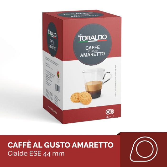 18 cialde di caffè Toraldo aromatizzato al gusto amaretto 18 cialde di caffè Toraldo aromatizzato al gusto amaretto