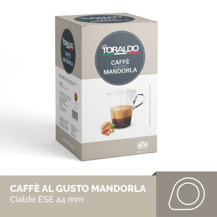 18 cialde di caffè Toraldo aromatizzato al gusto mandorla 18 cialde di caffè Toraldo aromatizzato al gusto mandorla